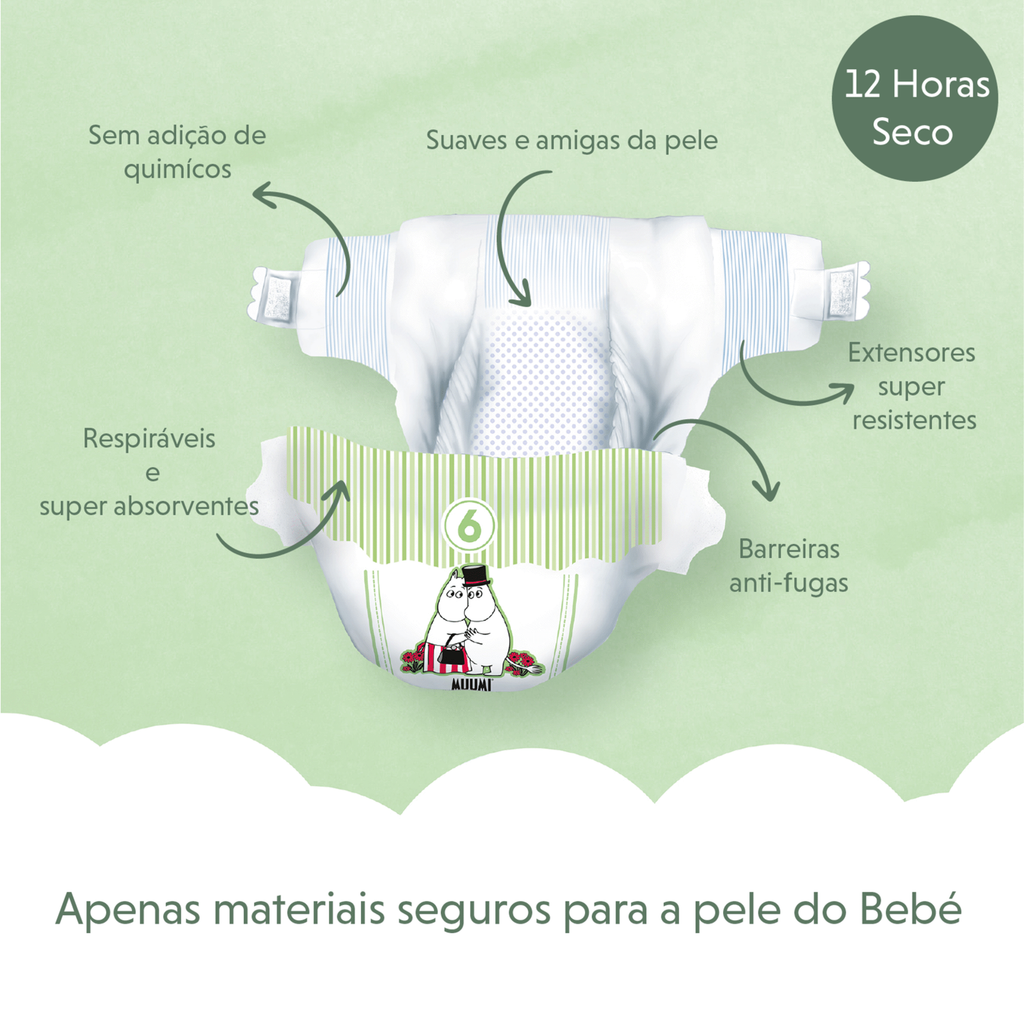 Moomin Baby T6 12-24Kg 34 Fraldas