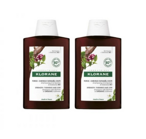 Klorane Capilar Champô com Quinina & Edelvaisse Bio 2x400ml