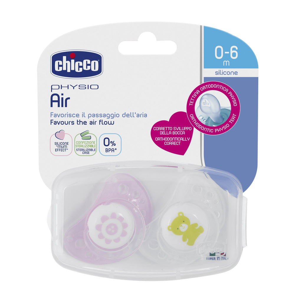 Chicco Chupetas Physio Air Rosa Silicone 2 peças