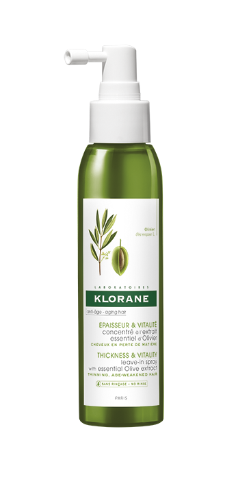 Klorane Capilar Concentrado Essência de Oliveira indicado para cabelos com perda de densidade revitaliza o couro cabeludo e fornece densidade à fibra capilar.