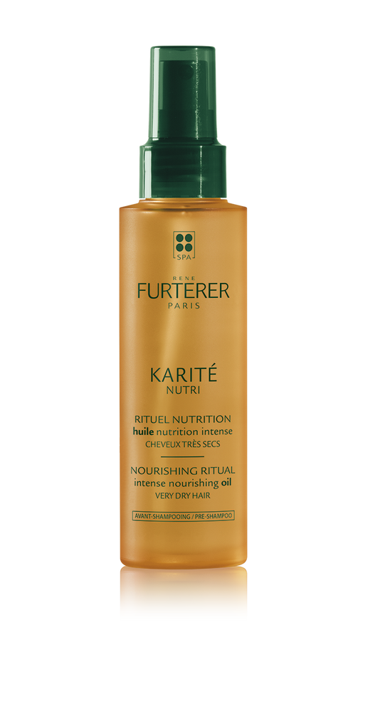 René Furterer KARITÉ NUTRI Óleo - nutrição intensa para cabelos muito secos e/ou couro cabeludo muito seco.
 Embalagem de 100ml