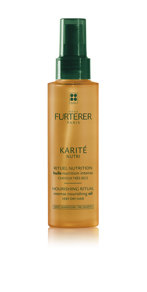 René Furterer KARITÉ NUTRI Óleo - nutrição intensa para cabelos muito secos e/ou couro cabeludo muito seco.
 Embalagem de 100ml