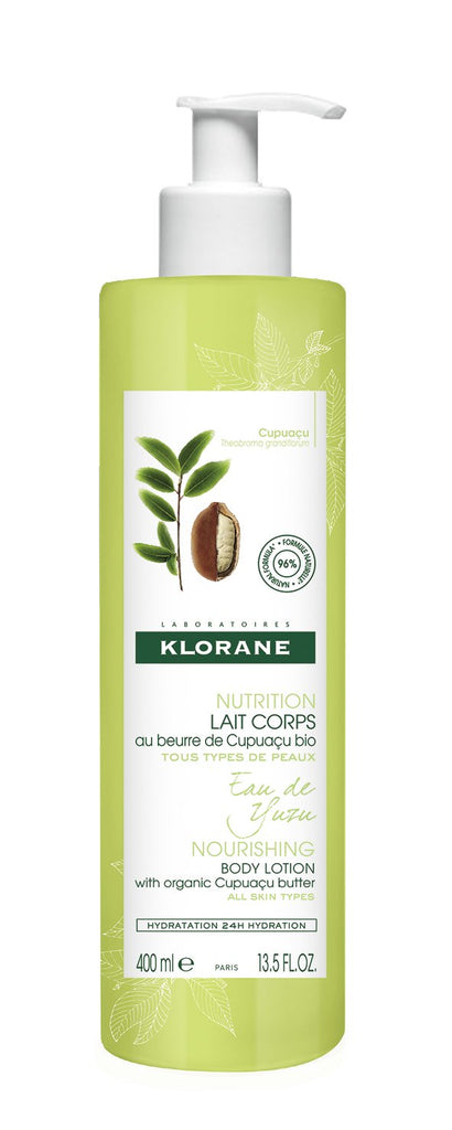 Klorane Leite de Corpo Água de Yuzu contém uma textura cheia de leveza, para a hidratação de qualquer tipo de pele durante 24 horas.