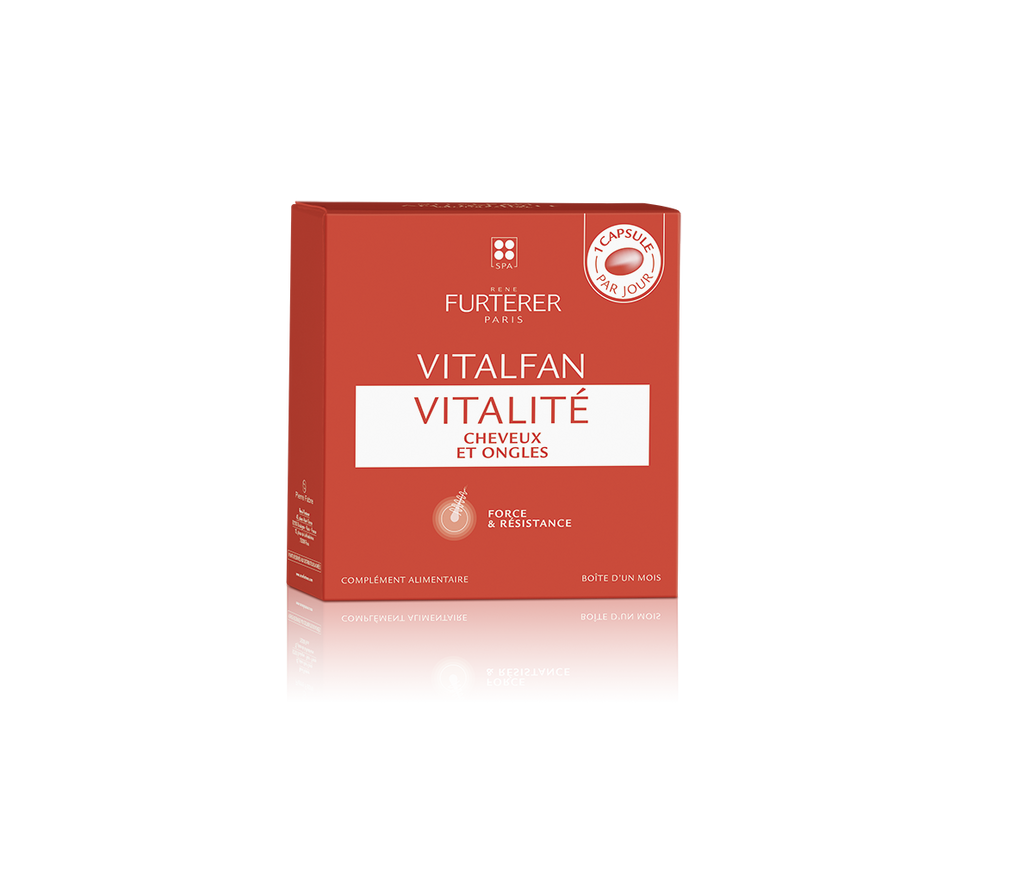 René Furterer Vitalfan Vitalidade para queda de cabelo.
 Embalagem de 30 capsulas