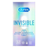 Durex Invisible Extra Lubrificado 12 Unidades