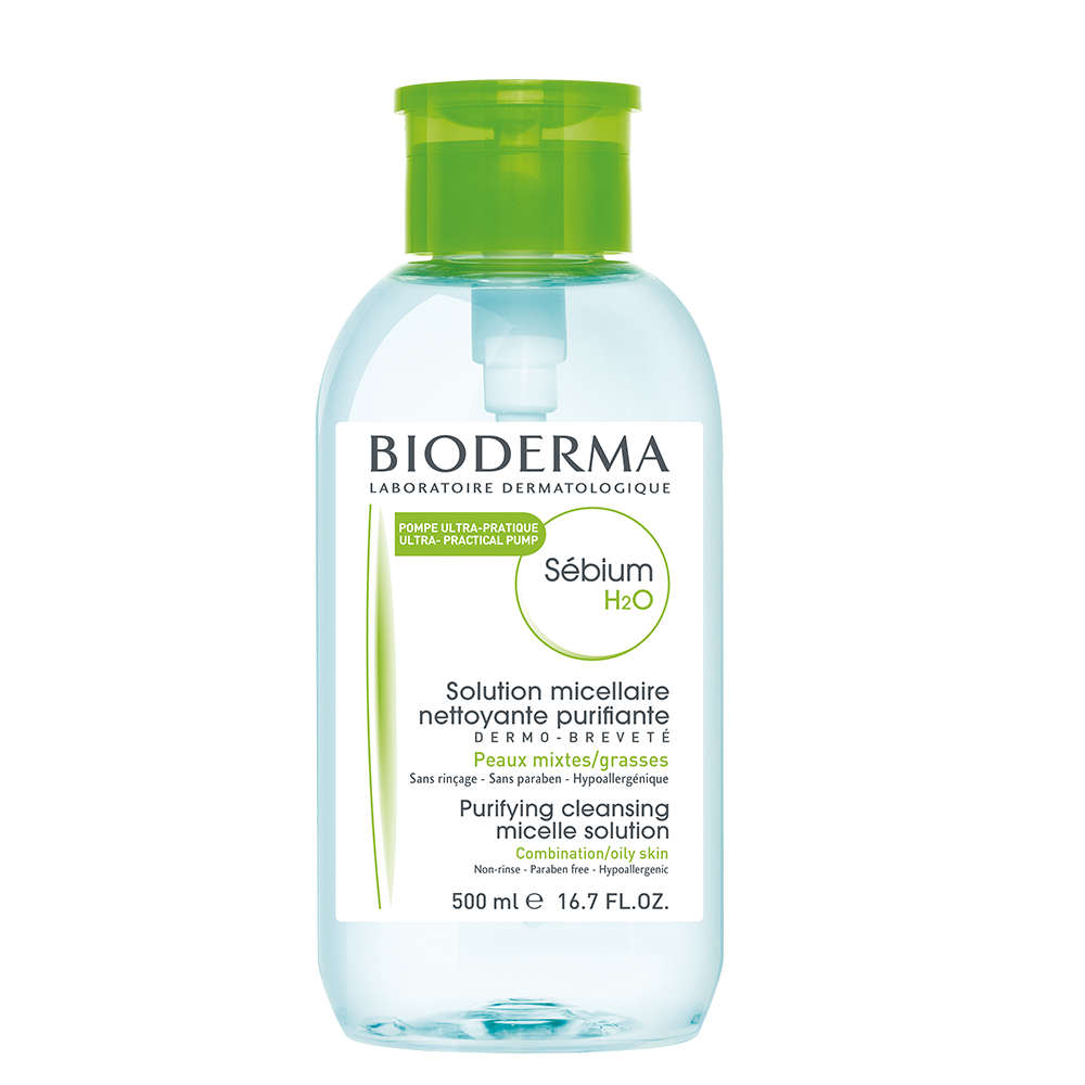 Bioderma Sébium H2O Água Micelar Pump Reverse 500ml - My Cosmetics