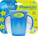 Dr. Browns Cheers 360 Copo Sem Bocal 6m+ Azul 200ml