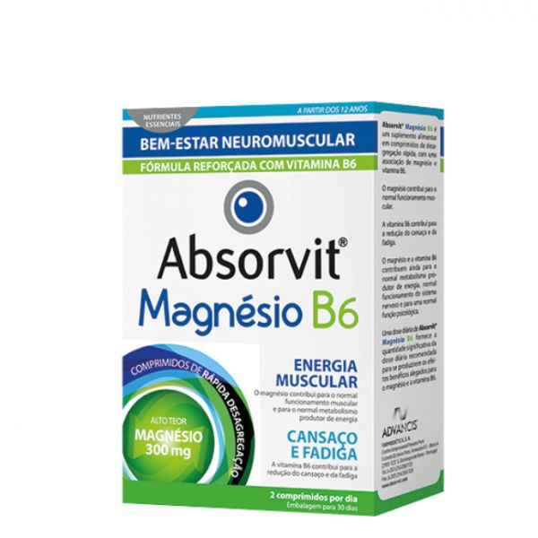 Absorvit Magnésio + B6 60 comprimidos