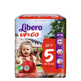 Libero Up & Go Fraldas Tamanho 5 10-14Kg - PACK 4x20unid