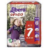 Libero Up & Go Fraldas Tamanho 7 16-26Kg - PACK 4x16unid